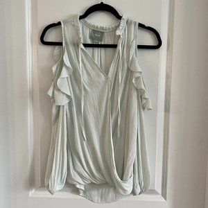 Maeve Anthropologie Long Sleeve Cold Shoulder Blouse Size XS
